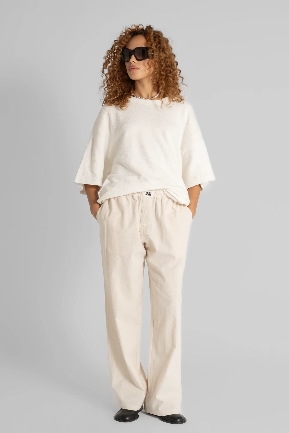 BRINO Pants Cream Striped