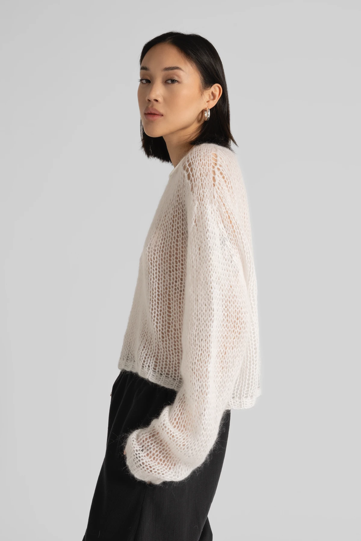 STEPHL Cropped Sweater Offwhite