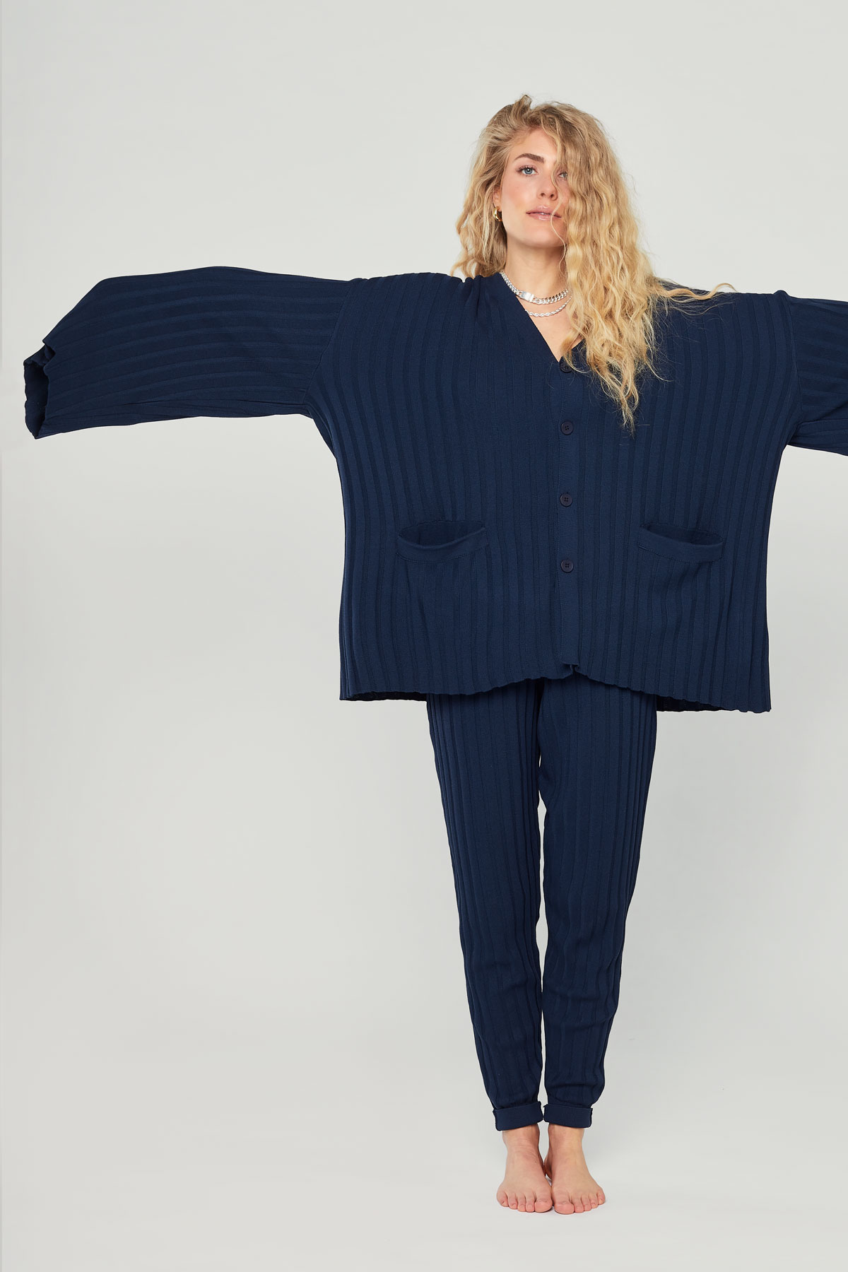 CARLY Cardigan Smoke Blue