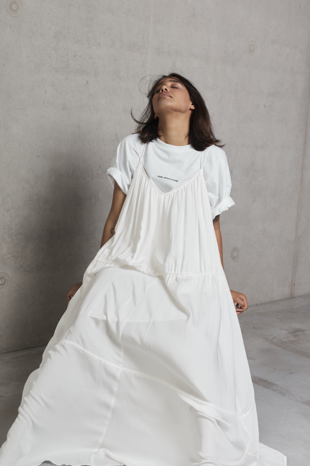 STRAP Dress Off White