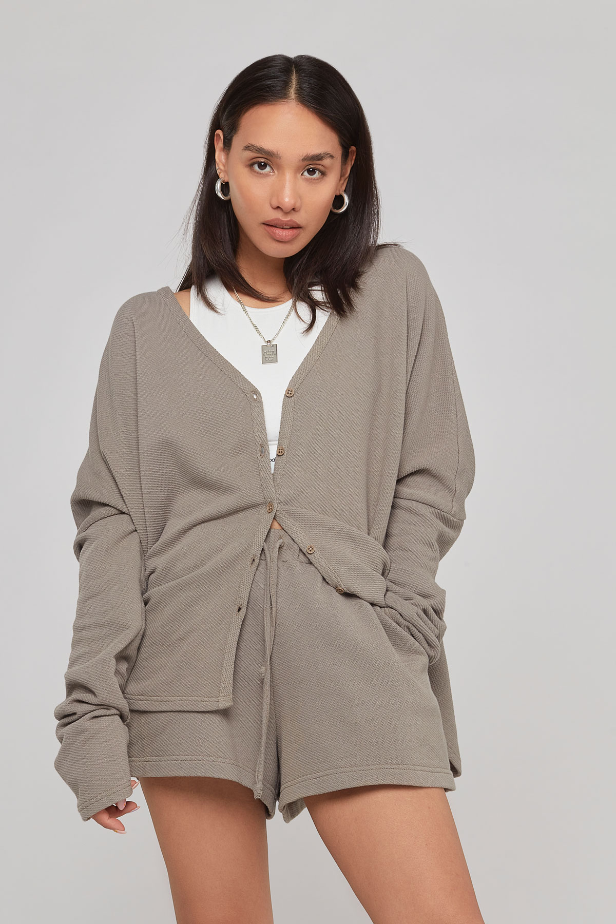 MALI Cardigan Silver Sage