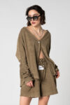 TERRY Cardigan Olive