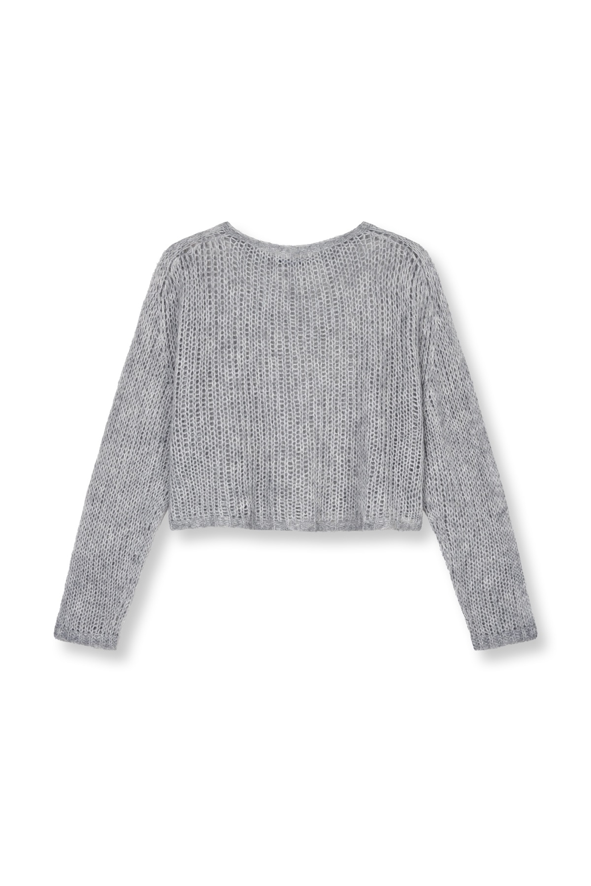SS25_STEPHL Cropped Sweater Light Grey